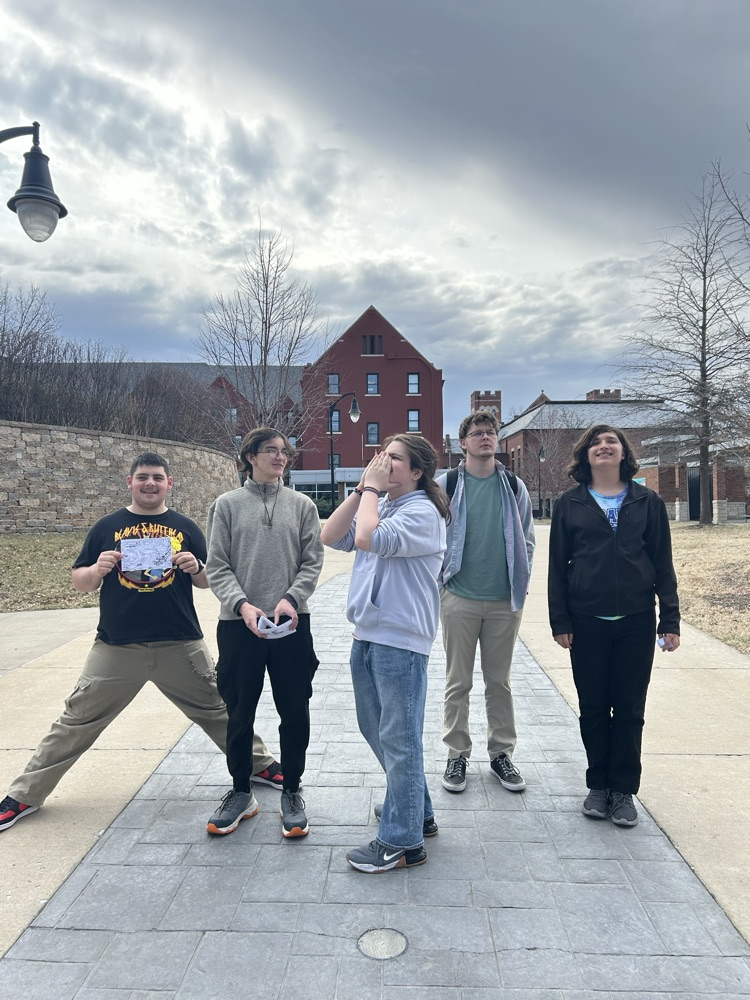 The team doing a funny pose