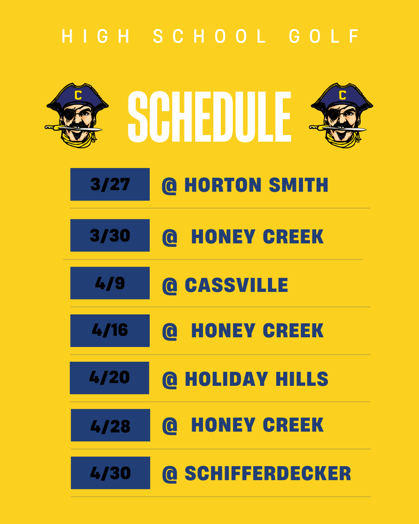 Golf Schedule 
