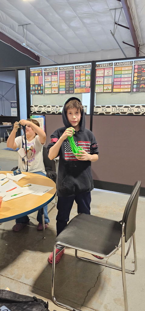 Scholars making slime