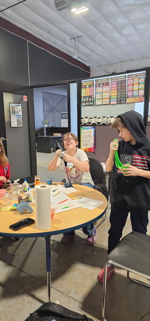 Scholars making slime