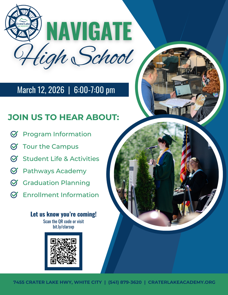 flyer with details on navigate high school night on March 12th