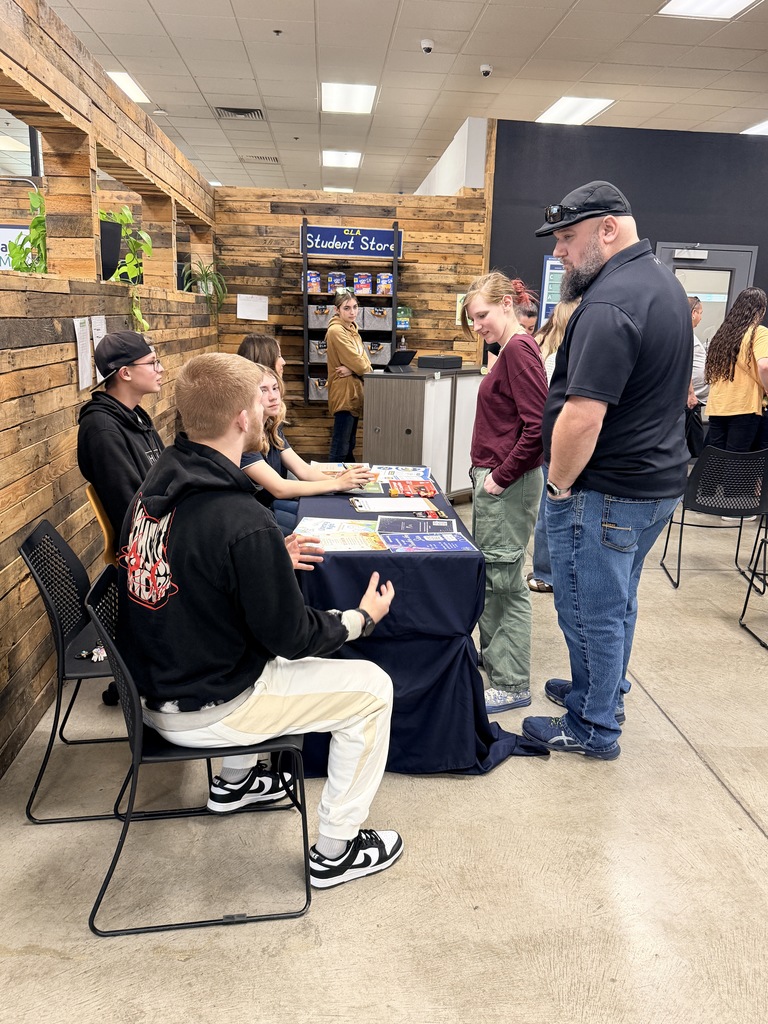 Scholars talking to families