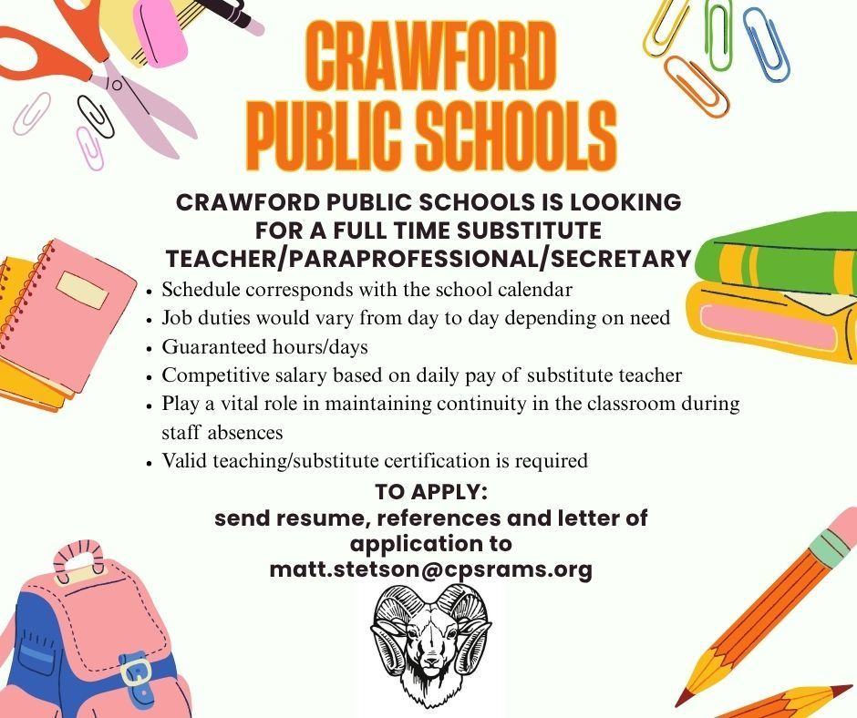 Hiring Full Time Substitute