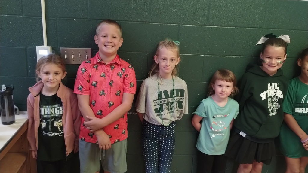 Todays theme was green and white!