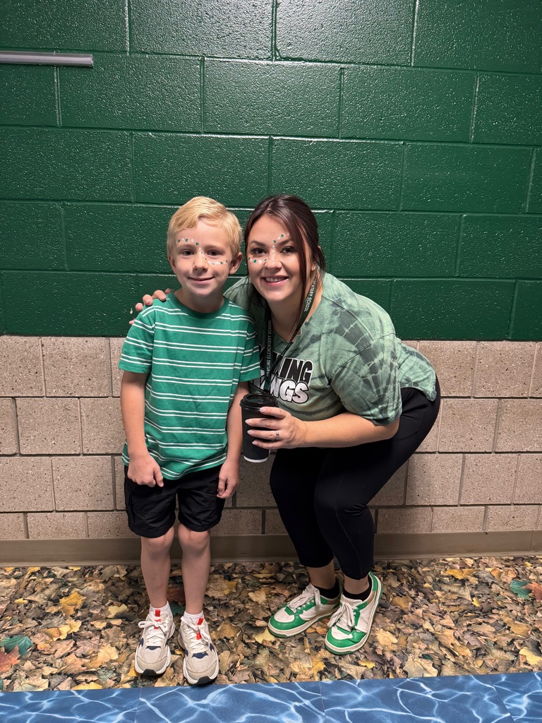 Todays theme was green and white!