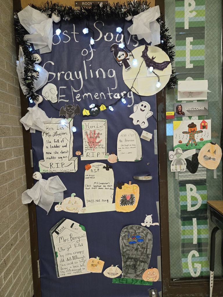 Halloween door decorating