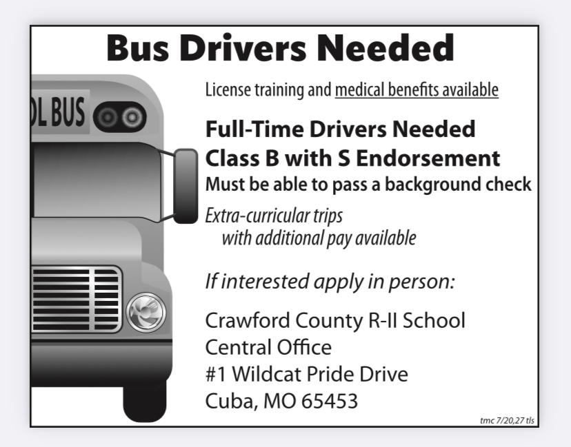 Bus Drivers Needed