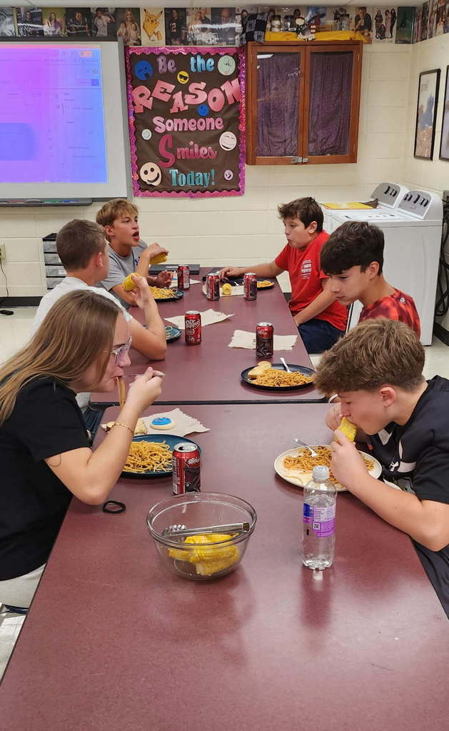 Mrs. Haist's FACS classes made Spaghetti in 2nd hour and Cookies in 7th Hour.