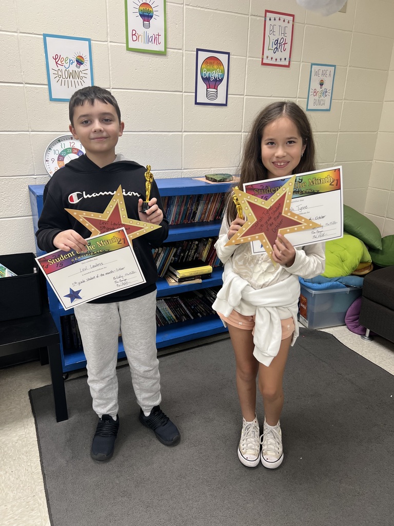 5th grade students of the month for October
