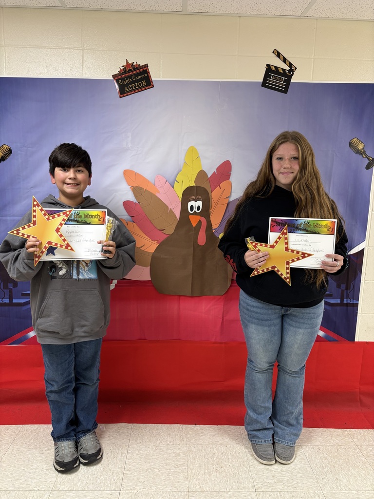 6th Grade November Students of the Month