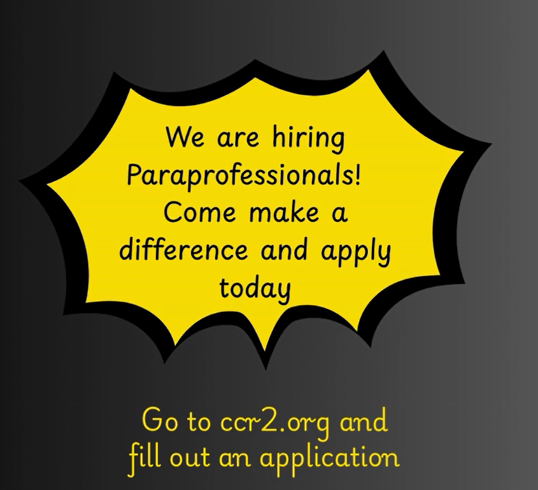 We are hiring paraprofessionals
