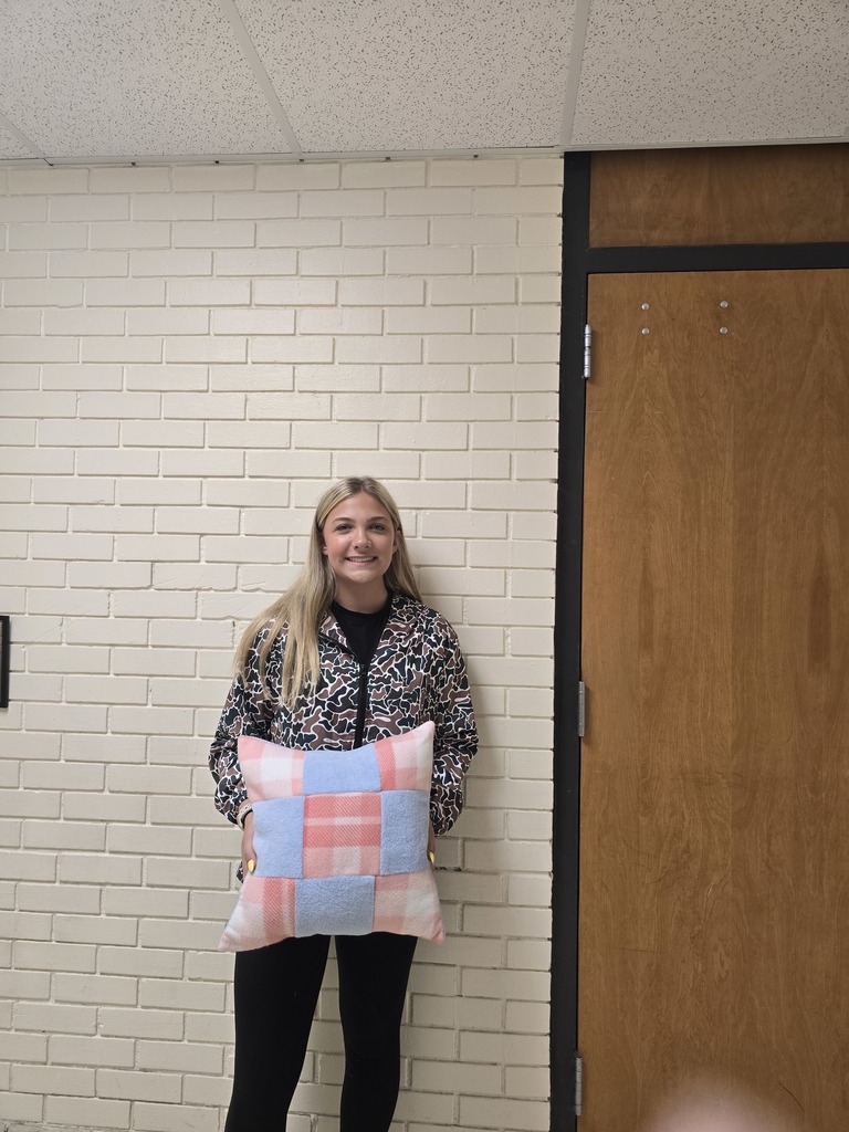 Wynter made Mrs. Callahan a pillow.