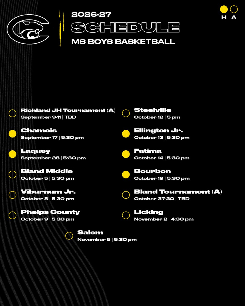 Informational Graphic for MS Boys Basketball