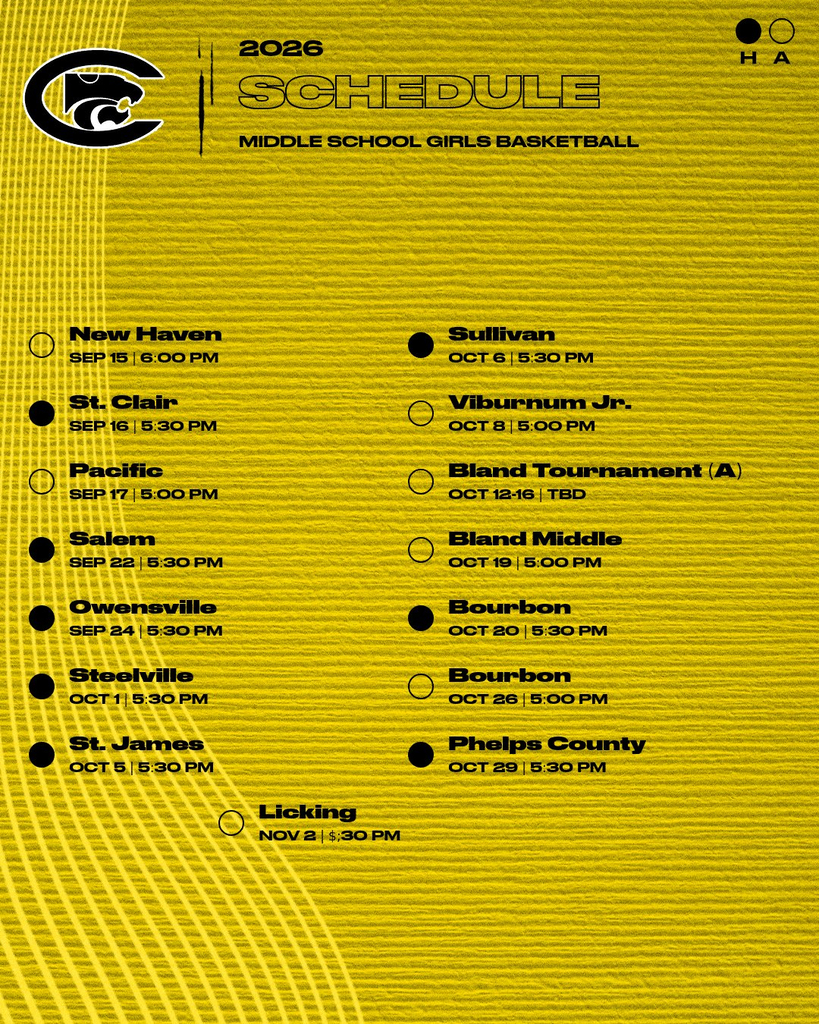 Informational Graphic for MS Girls Basketball