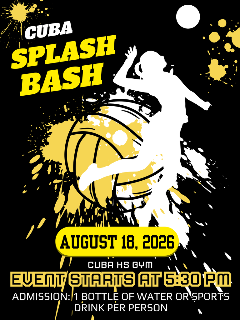 Informational Graphic for HS Volleyball Splash Bash