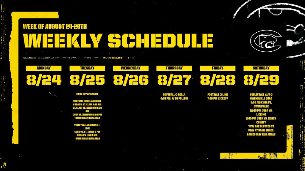 Weekly Update 8/24-8/29