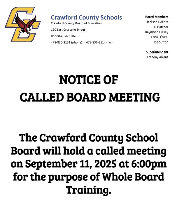Called Board Meeting