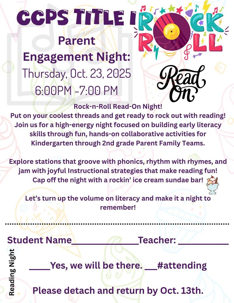 Parent Engagement Night Thursday Oct. 23, 2025, 6:00pm - 7:00pm