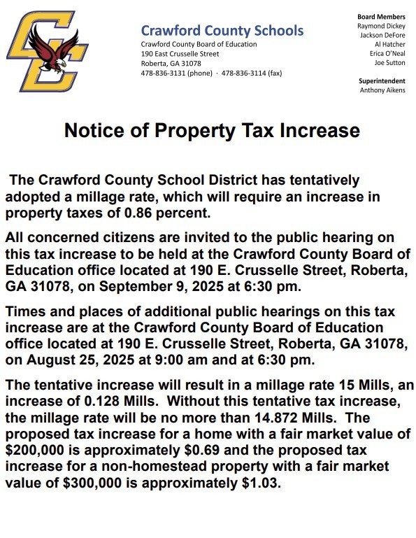 Notice of Property Tax Increase