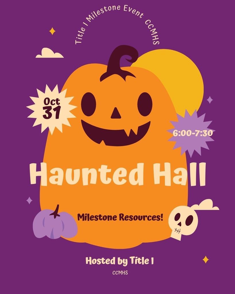 Join us for a Haunted Hall and be rewarded with Milestone Prep Resources! October 31 6-7:30PM.
