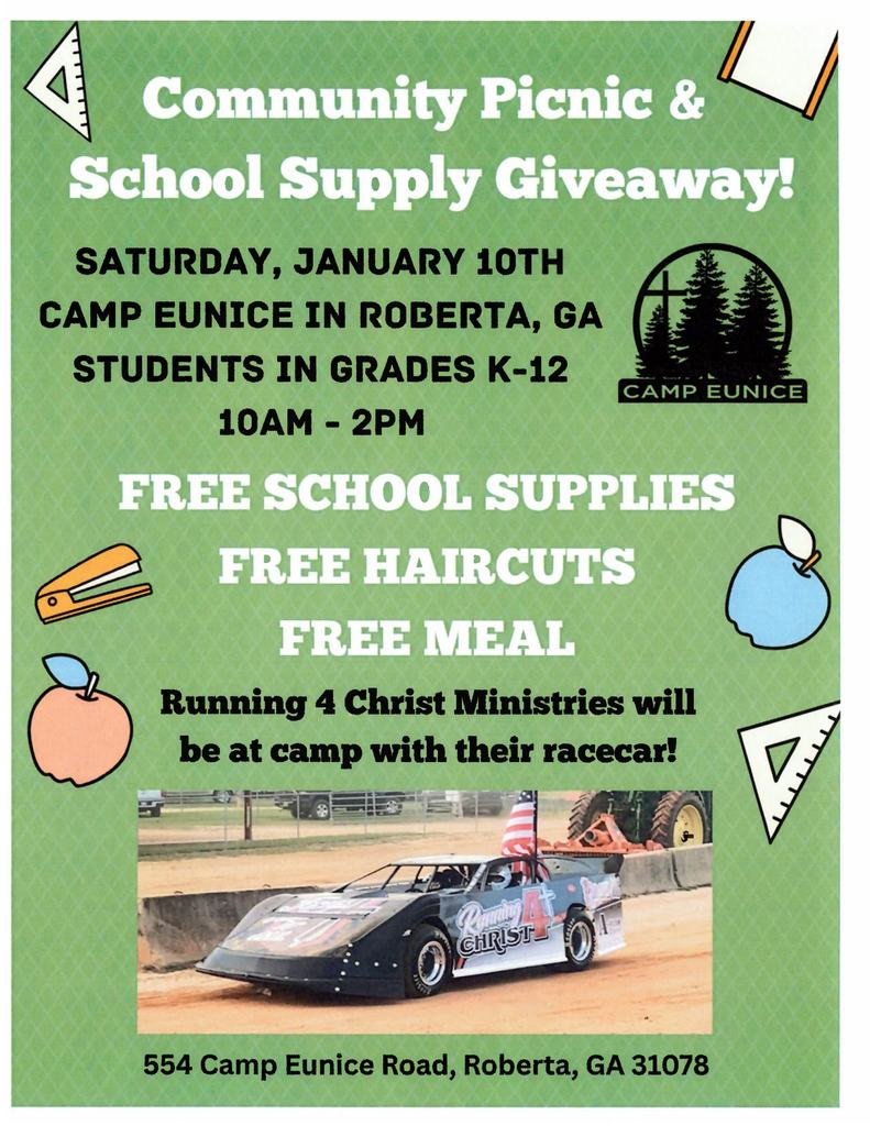 Community Picnic and School Supply Giveaway