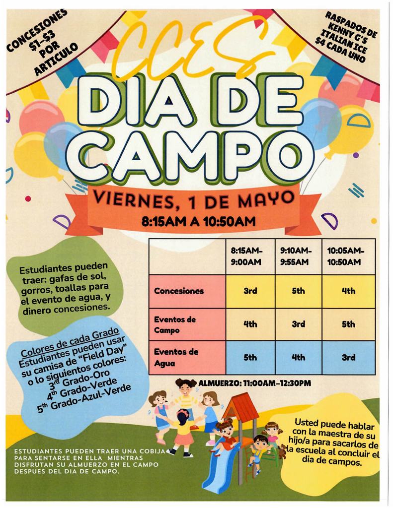 CCES Field Day Information-Spanish