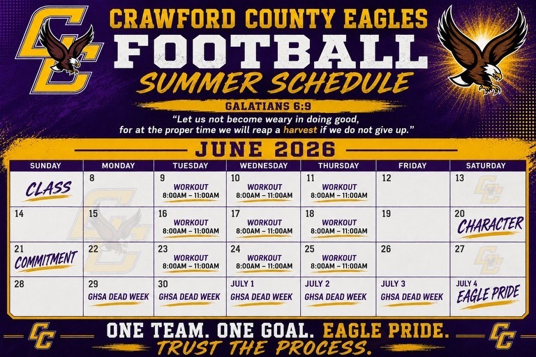 Summer football schedule