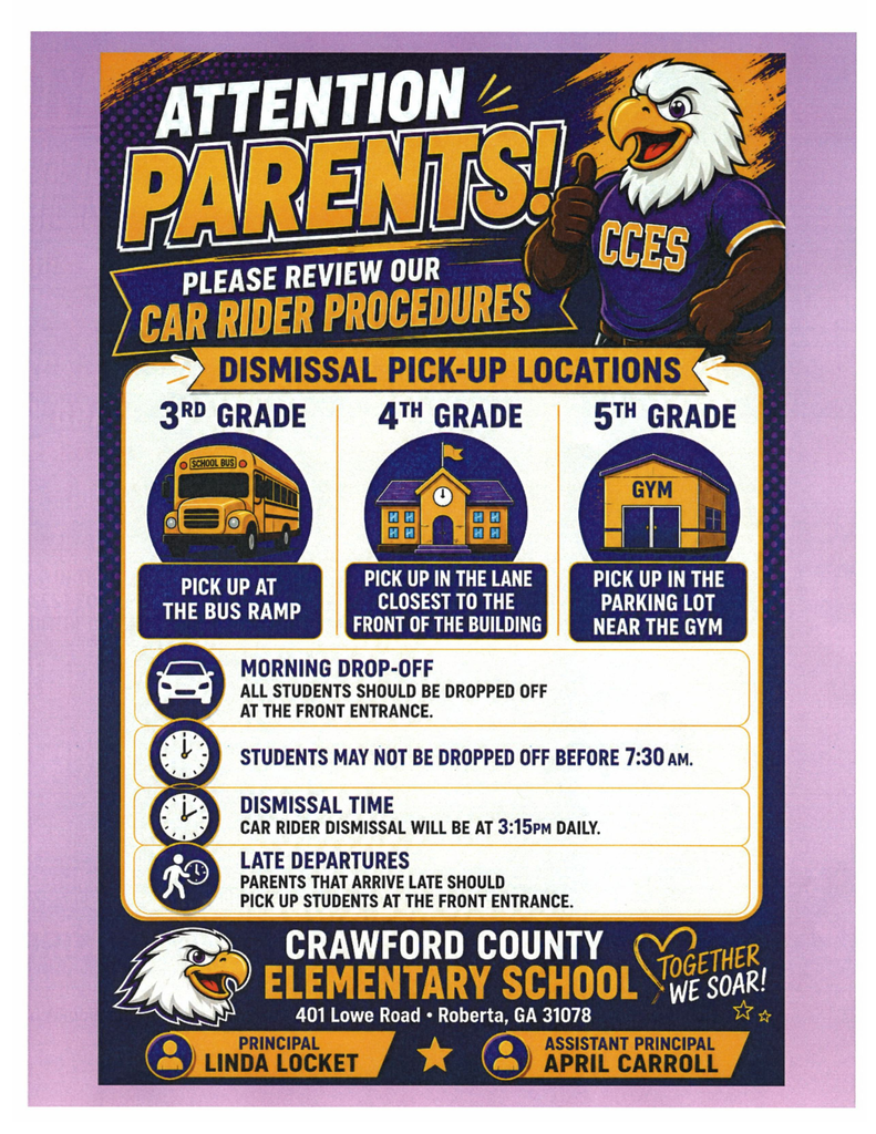 car rider procedures