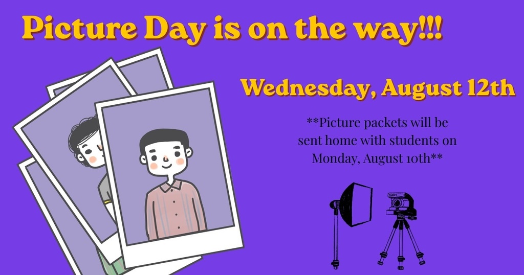 purple picture day flyer