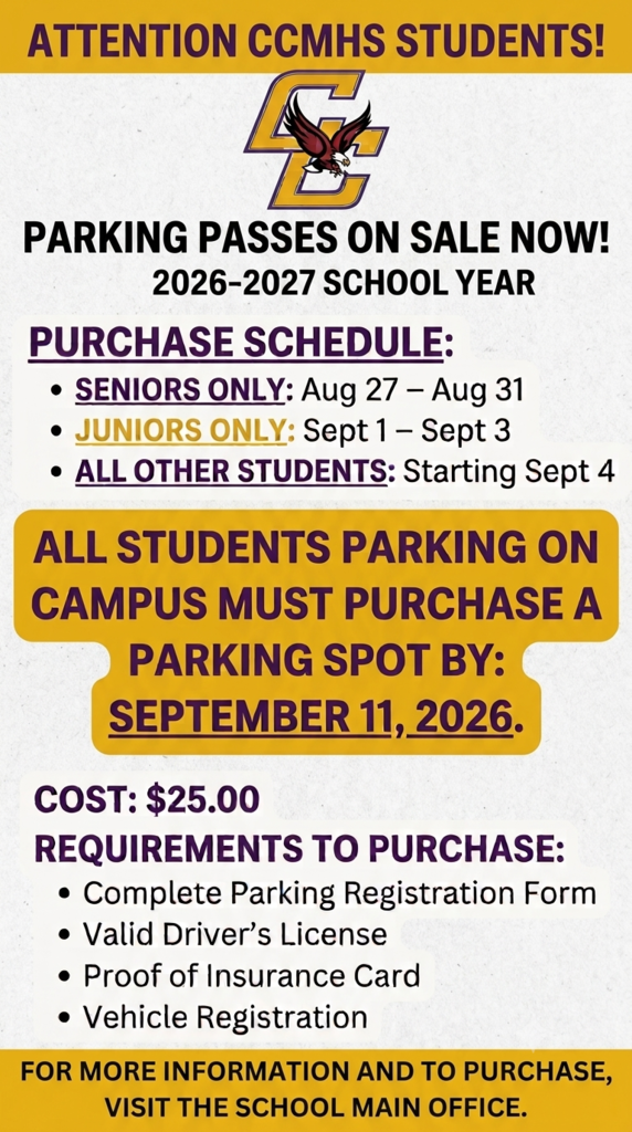 Parking Passes on Sale Now 