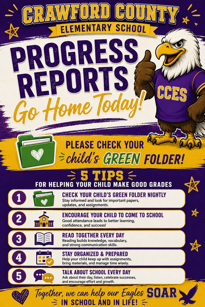 Progress Reports go home today 9/1.