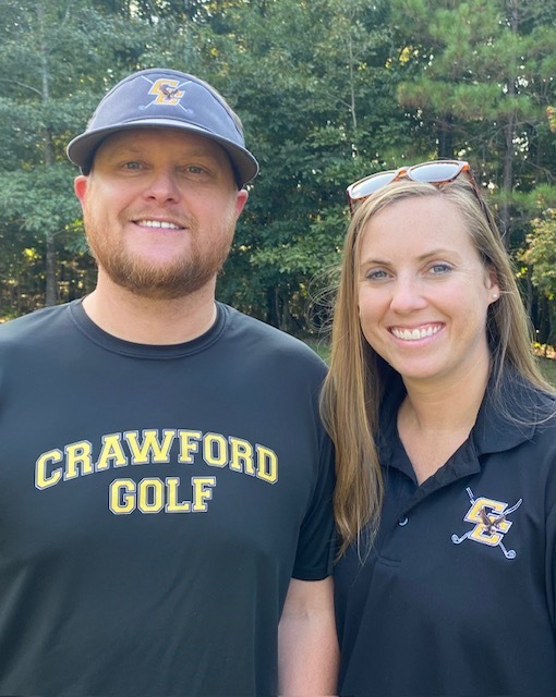 photo of golf coaches, lauren and bradley johnson