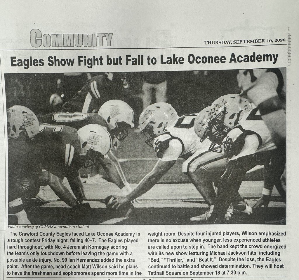 article clipping from ga post newspaper