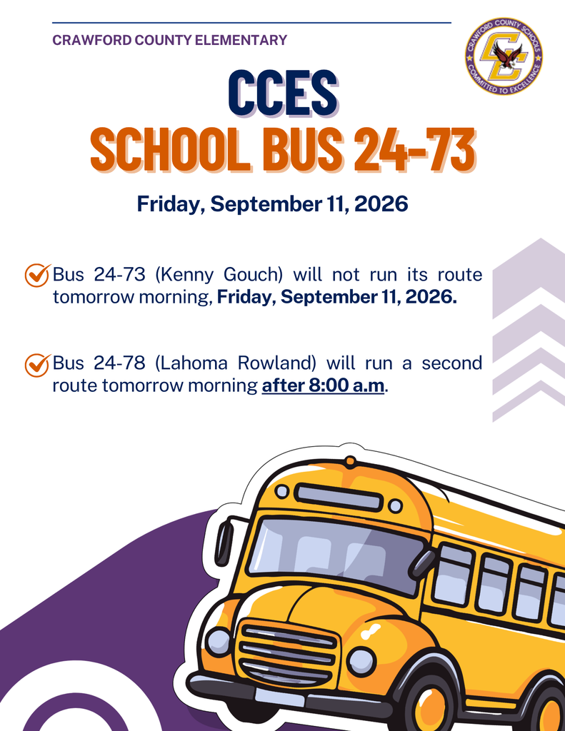 Bus Change for Friday, September 11, 2026