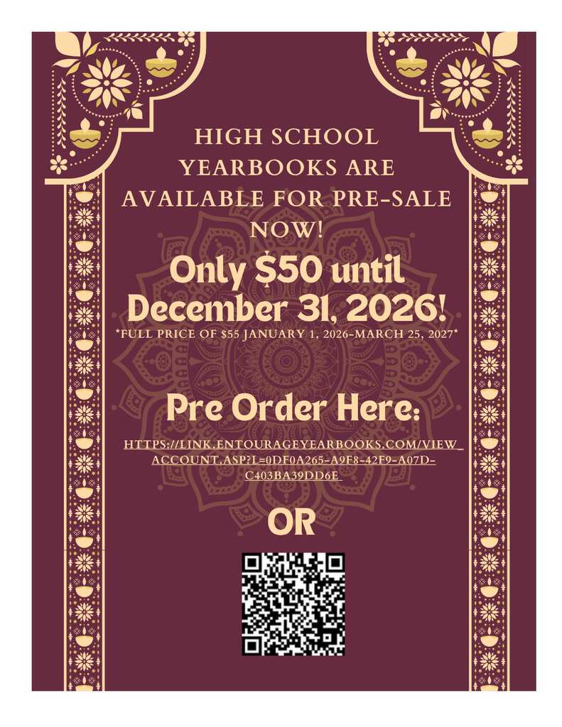 flyer for high school yearbooks