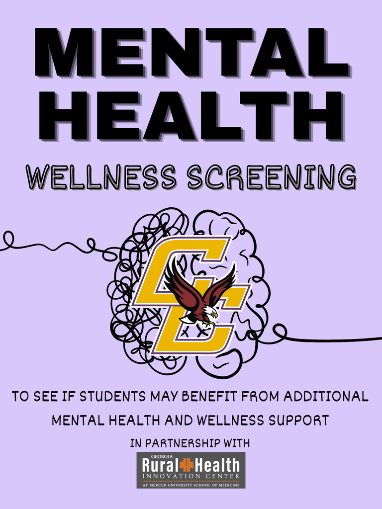 purple mental health screener flyer with crawford county logo