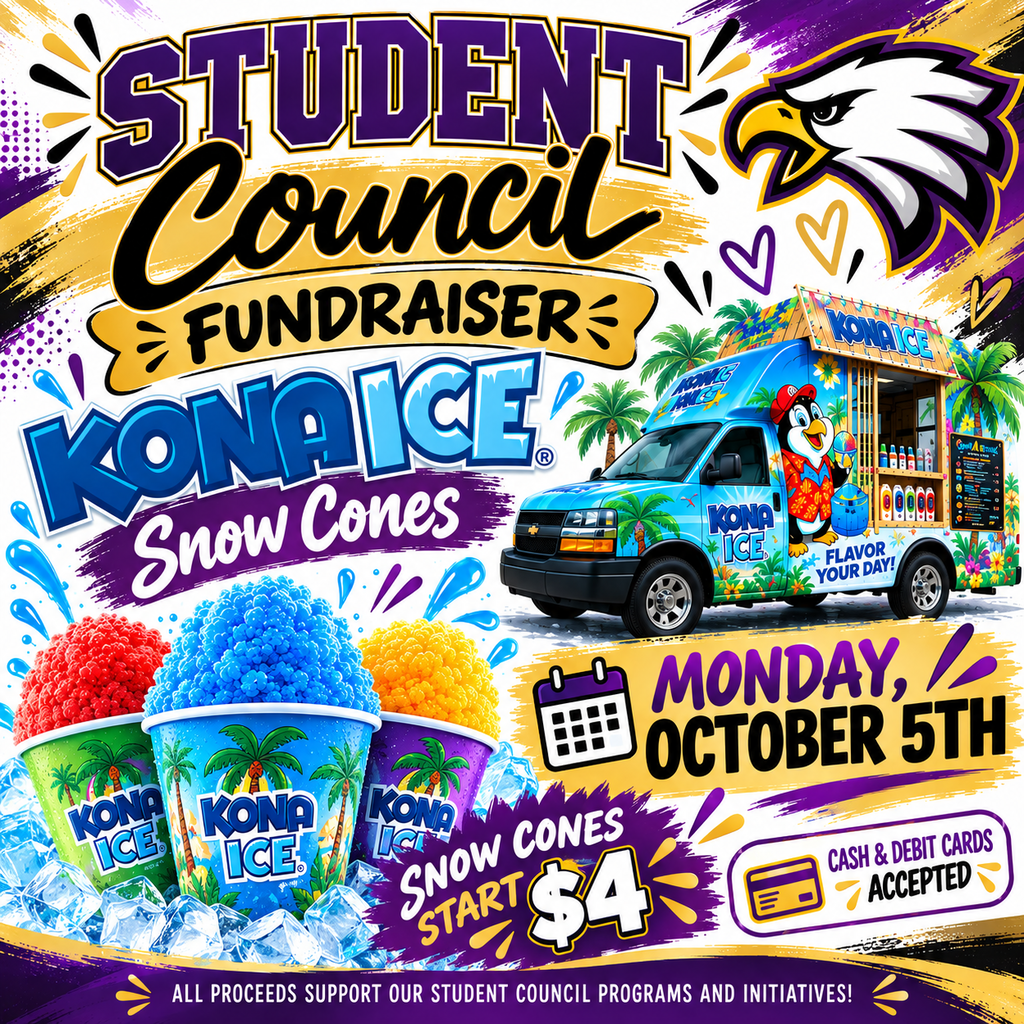 AI-generated flyer advertising student council fundraiser