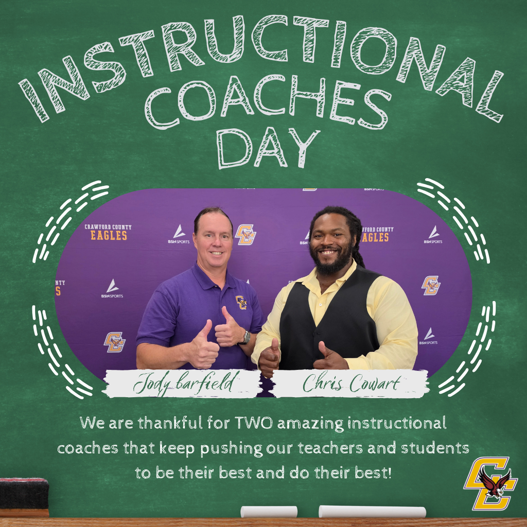 flyer to recognize our two instructional coaches, jody barfield and chris cowart