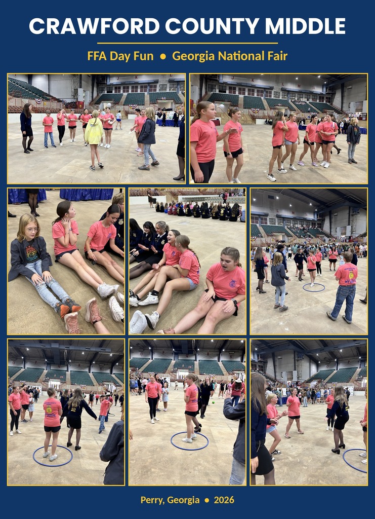 various pictures of students participating in FFA events at the Georgia National Fair