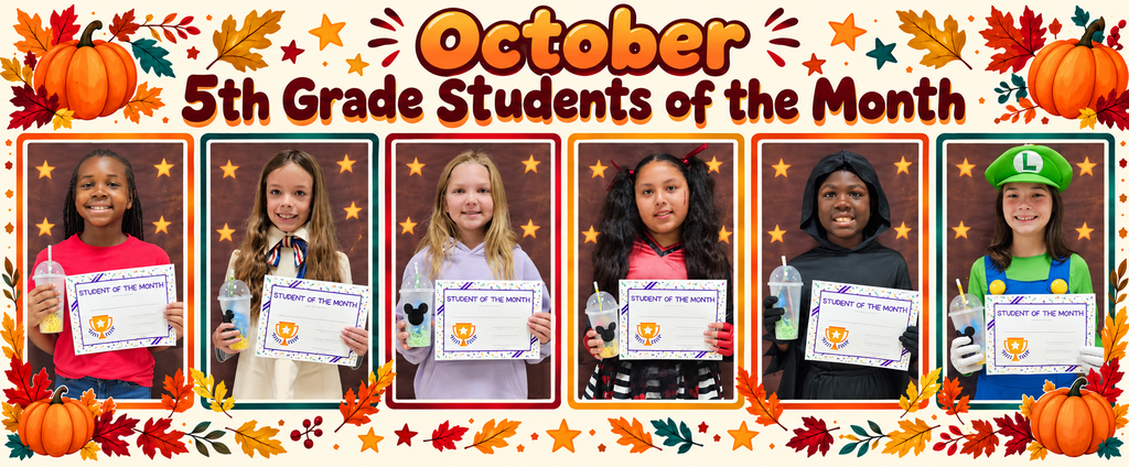 October 5th Grade Students of the Month