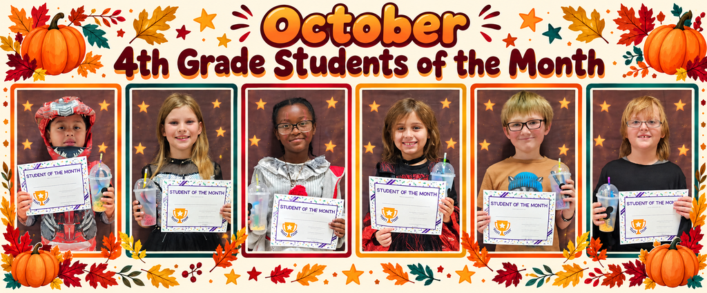 October 4th Grade Students of the Month