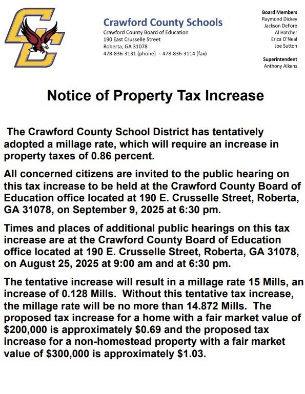 Notice of Property Tax Increase
