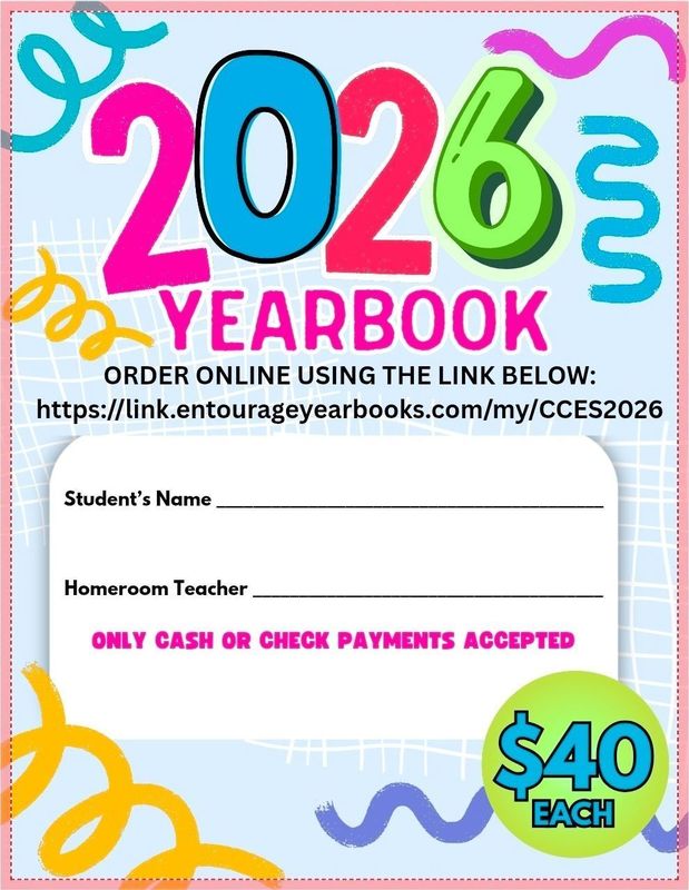 CCES Yearbook Sale Flyer