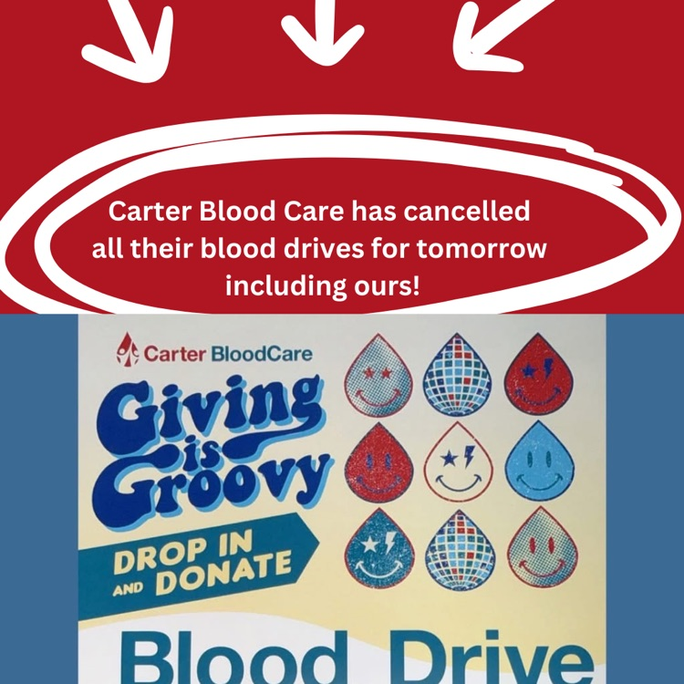 blood drive cancelled