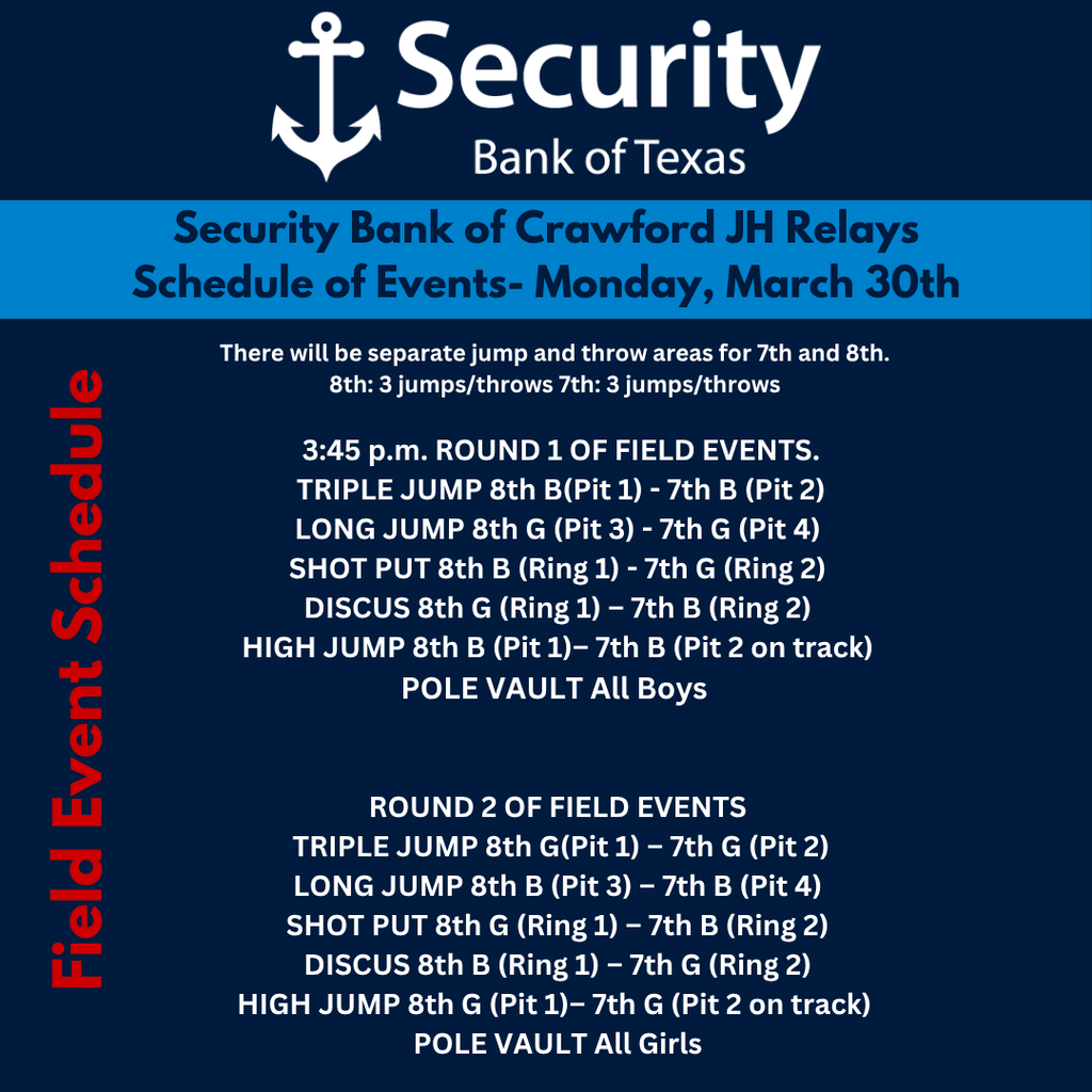 field events schedule