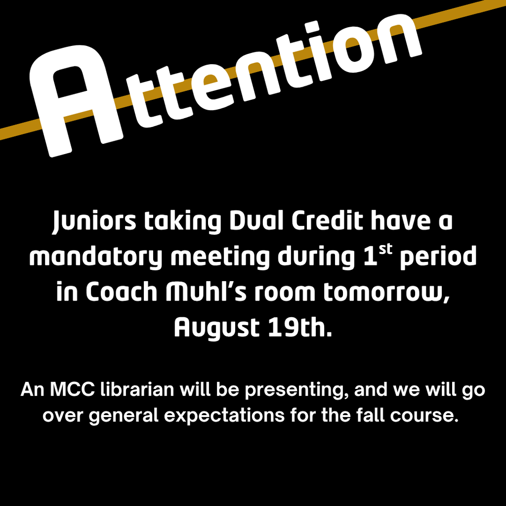 dual credit meeting