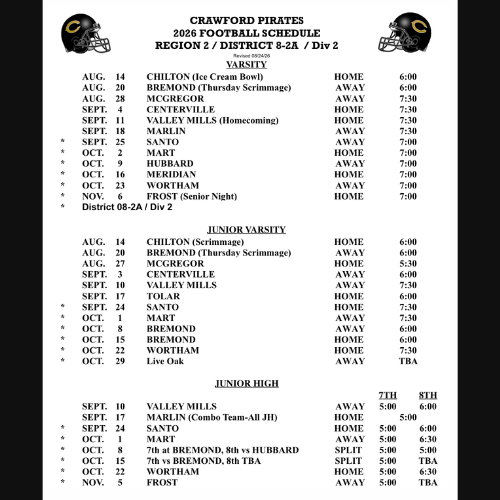 fb schedule