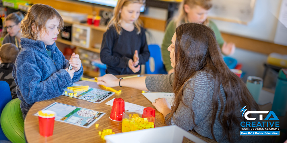 Teacher and students
