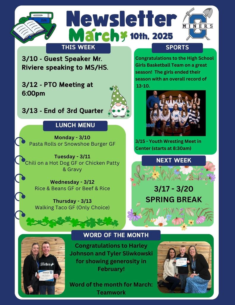Creede School District Newsletter 3-10-25