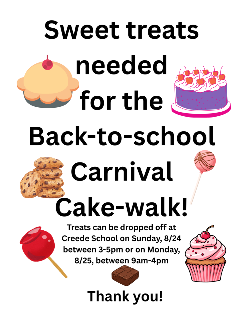 Sweet Treats Needed for the back to school carnival.